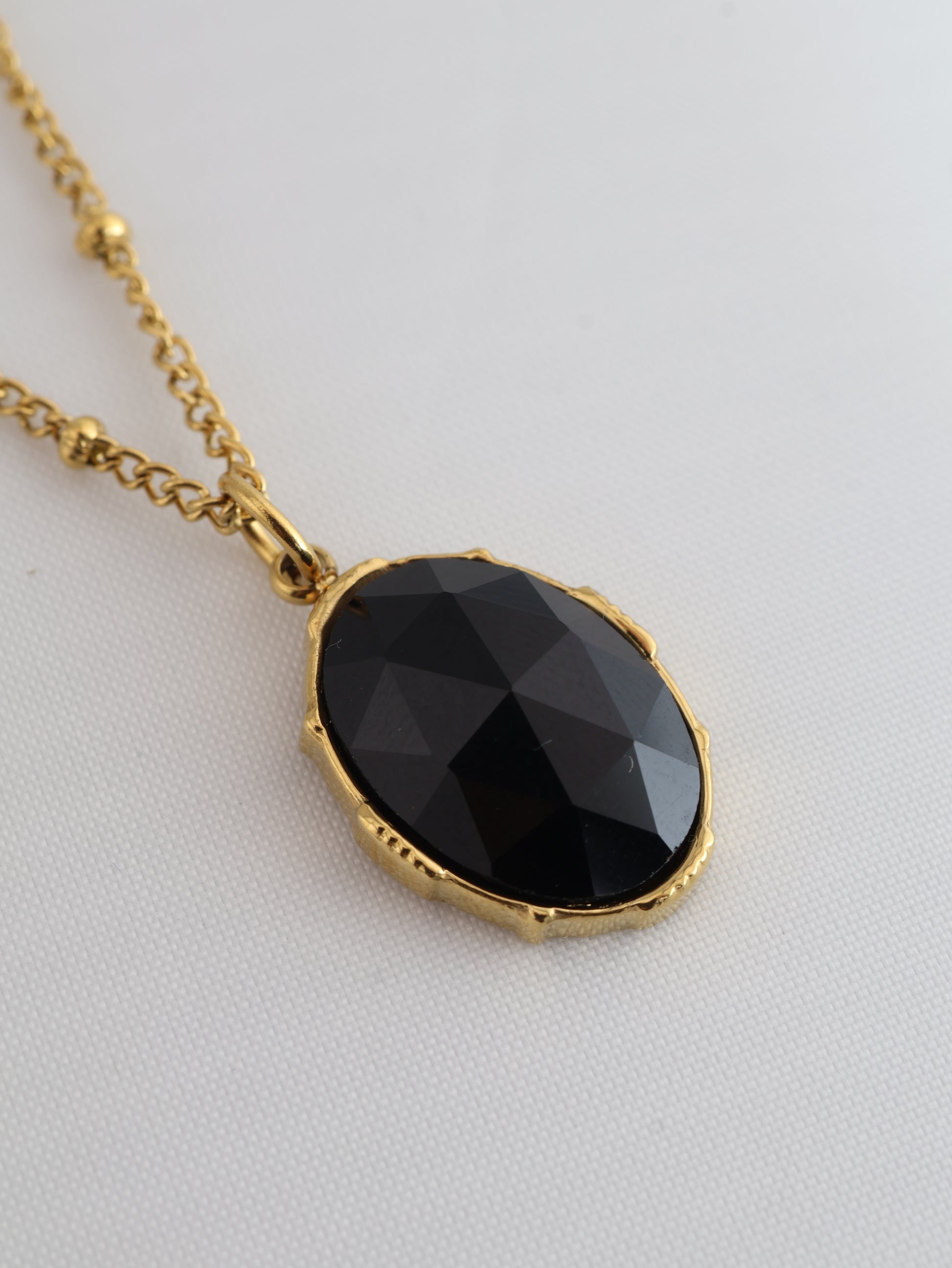 Portimao Black Agate necklace — natural stone | NOEVAH