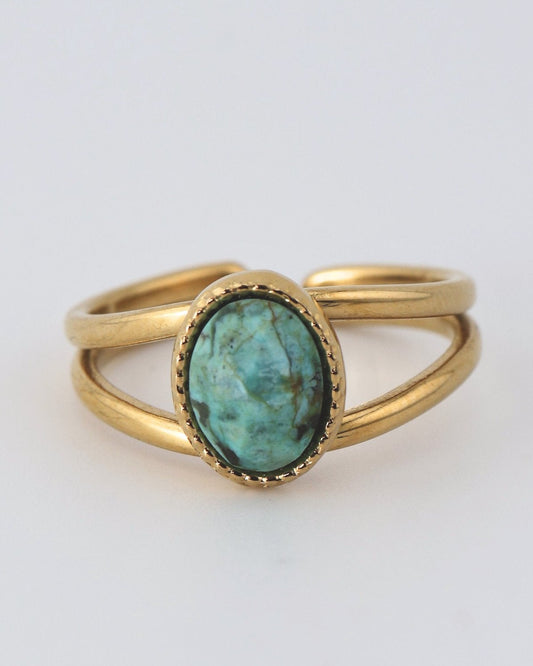 Portimao African Turquoise ring — natural stone | NOEVAH