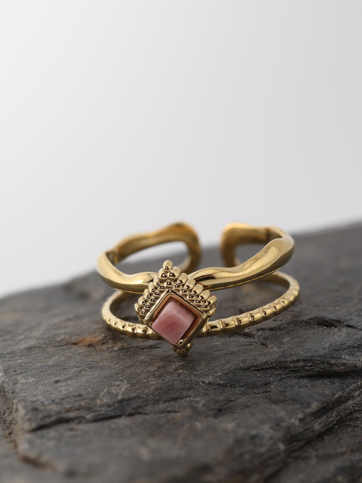 Mykonos Rhodochrosite Ring