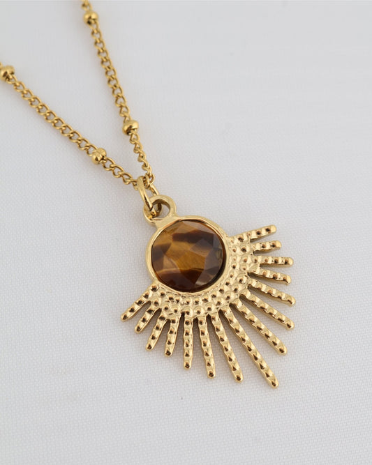 Mystic Tiger Eye necklace — natural stone | NOEVAH