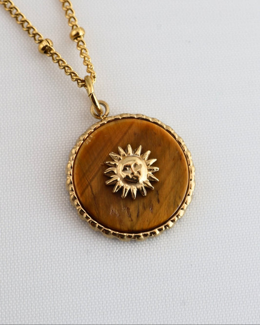 Malaga Tiger Eye necklace — natural stone | NOEVAH