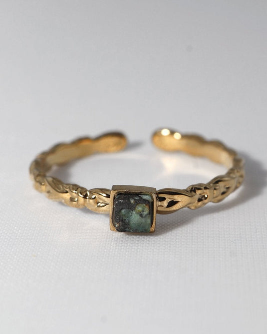 Lima African Turquoise ring — natural stone | NOEVAH