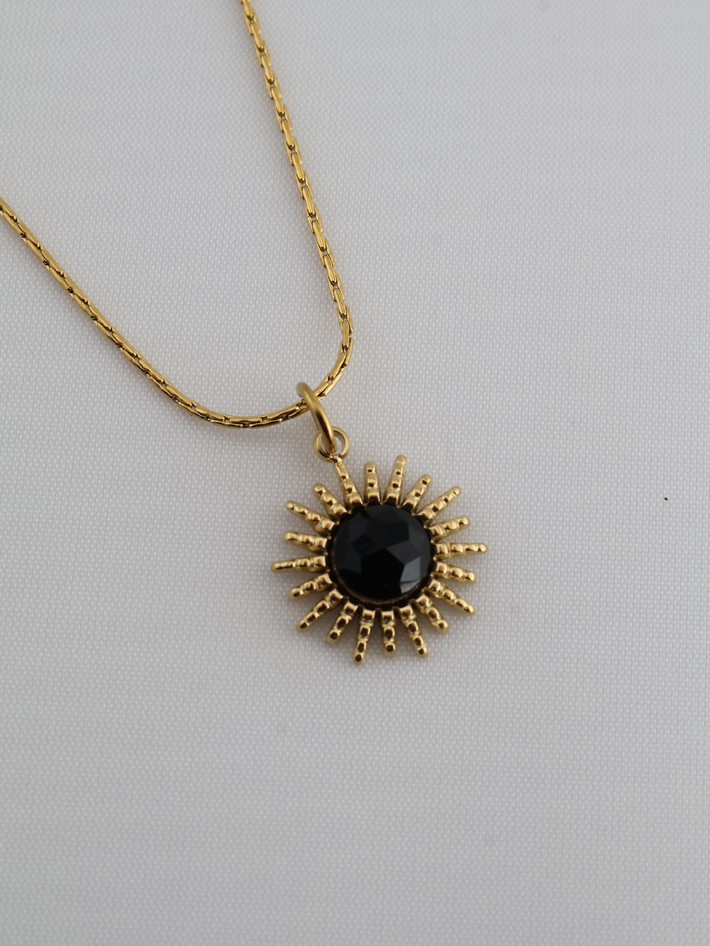 Samira Black Agate necklace — natural stone | NOEVAH