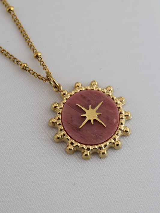 Jada Rhodochrosite necklace — natural stone | NOEVAH