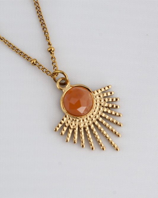 Mystic Sunstone necklace — natural stone | NOEVAH