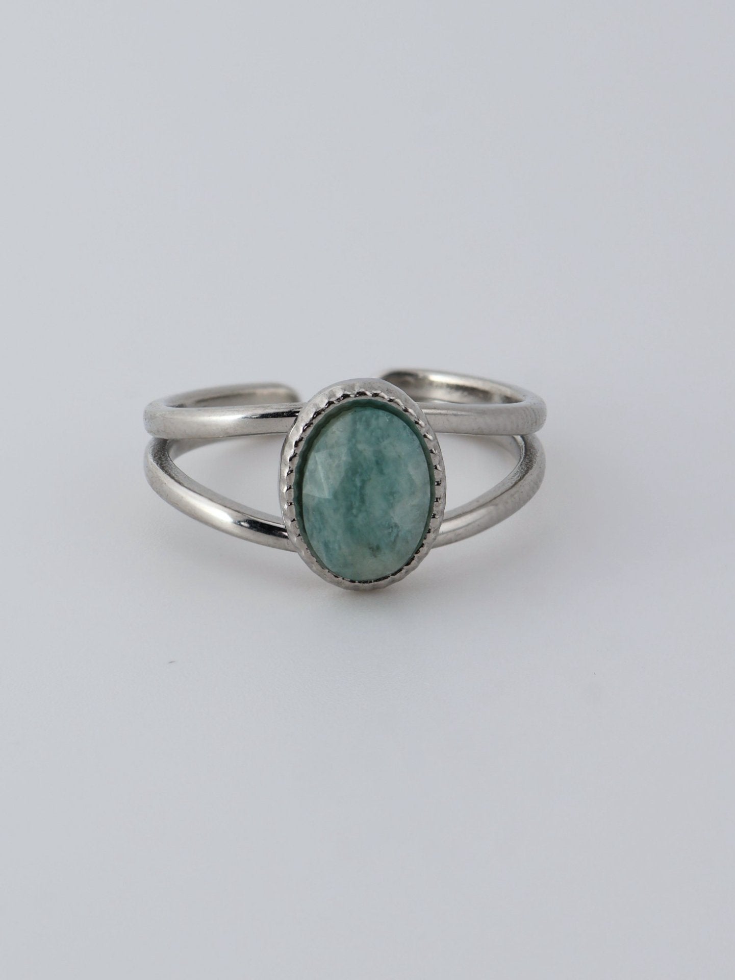 Portimao Amazonite Silver Ring