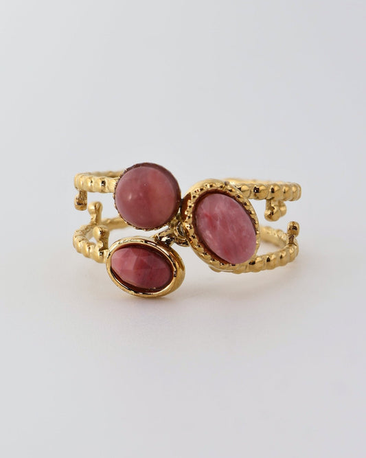 Zanzi Rhodochrosite ring — natural stone | NOEVAH