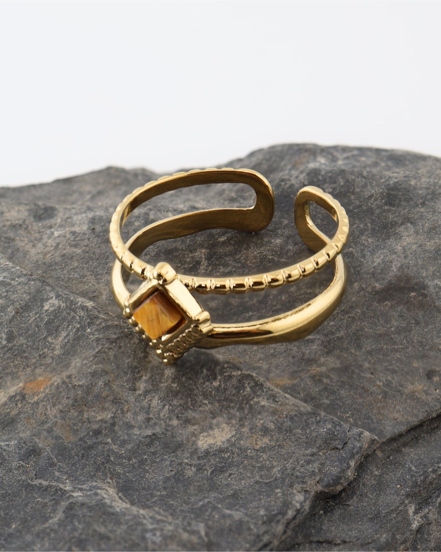 Mykonos Tiger Eye ring
