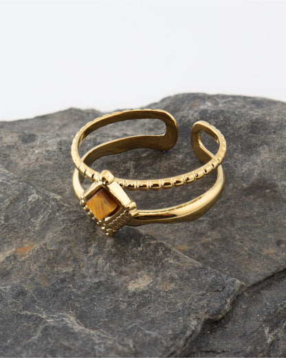 Mykonos Tiger Eye ring