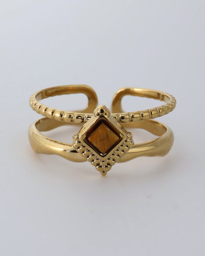 Mykonos Tiger Eye ring