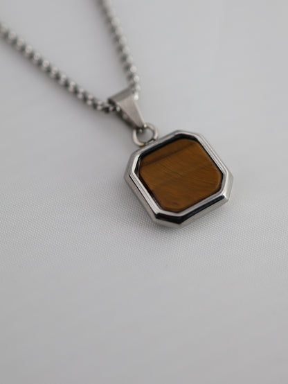 Homme Tiger Eye necklace — natural stone | NOEVAH