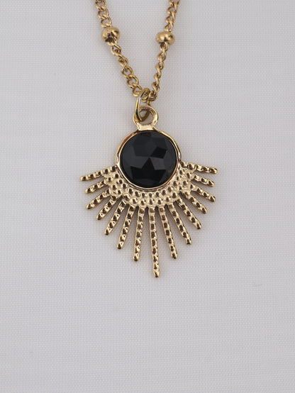 Mystic Black Agate necklace — natural stone | NOEVAH