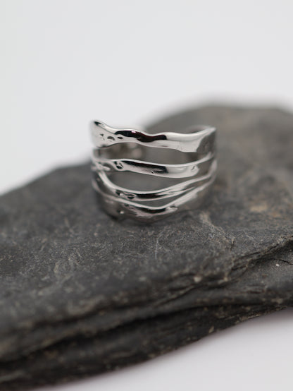Amazonia Silver ring — stainless steel | NOEVAH