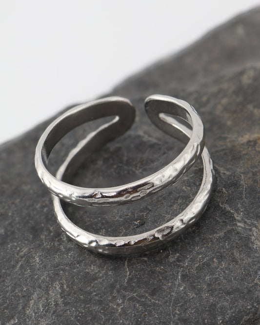 Petra Silver ring — stainless steel | NOEVAH