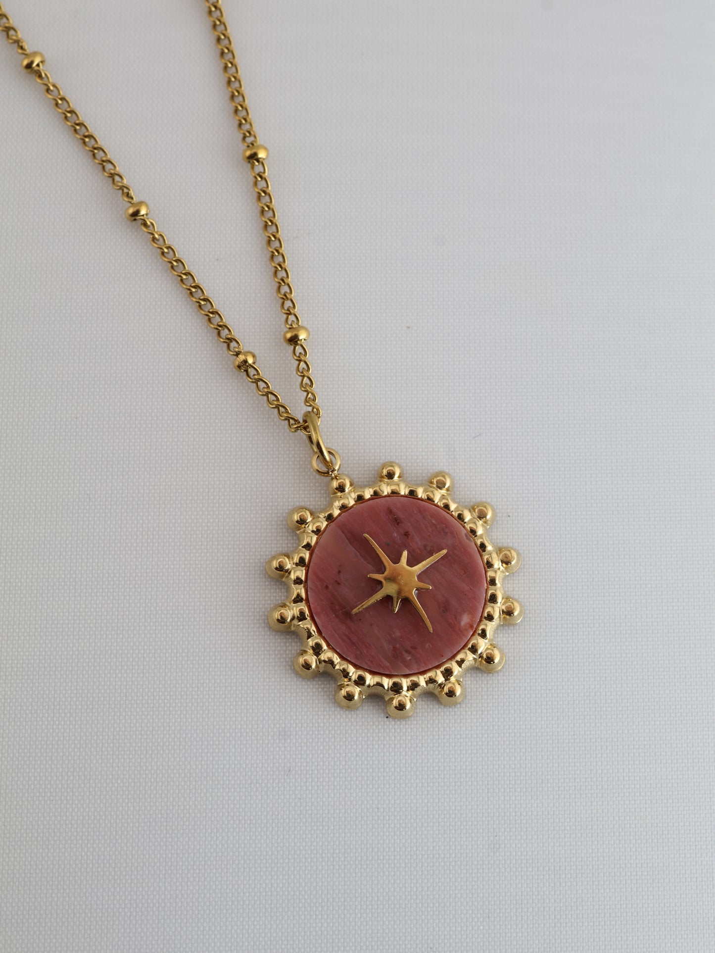 Jada Rhodochrosite necklace — natural stone | NOEVAH