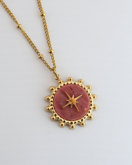 Jada Rhodochrosite necklace — natural stone | NOEVAH