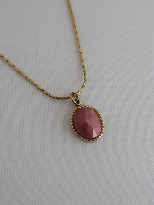 Portimao Rhodochrosite necklace — natural stone | NOEVAH