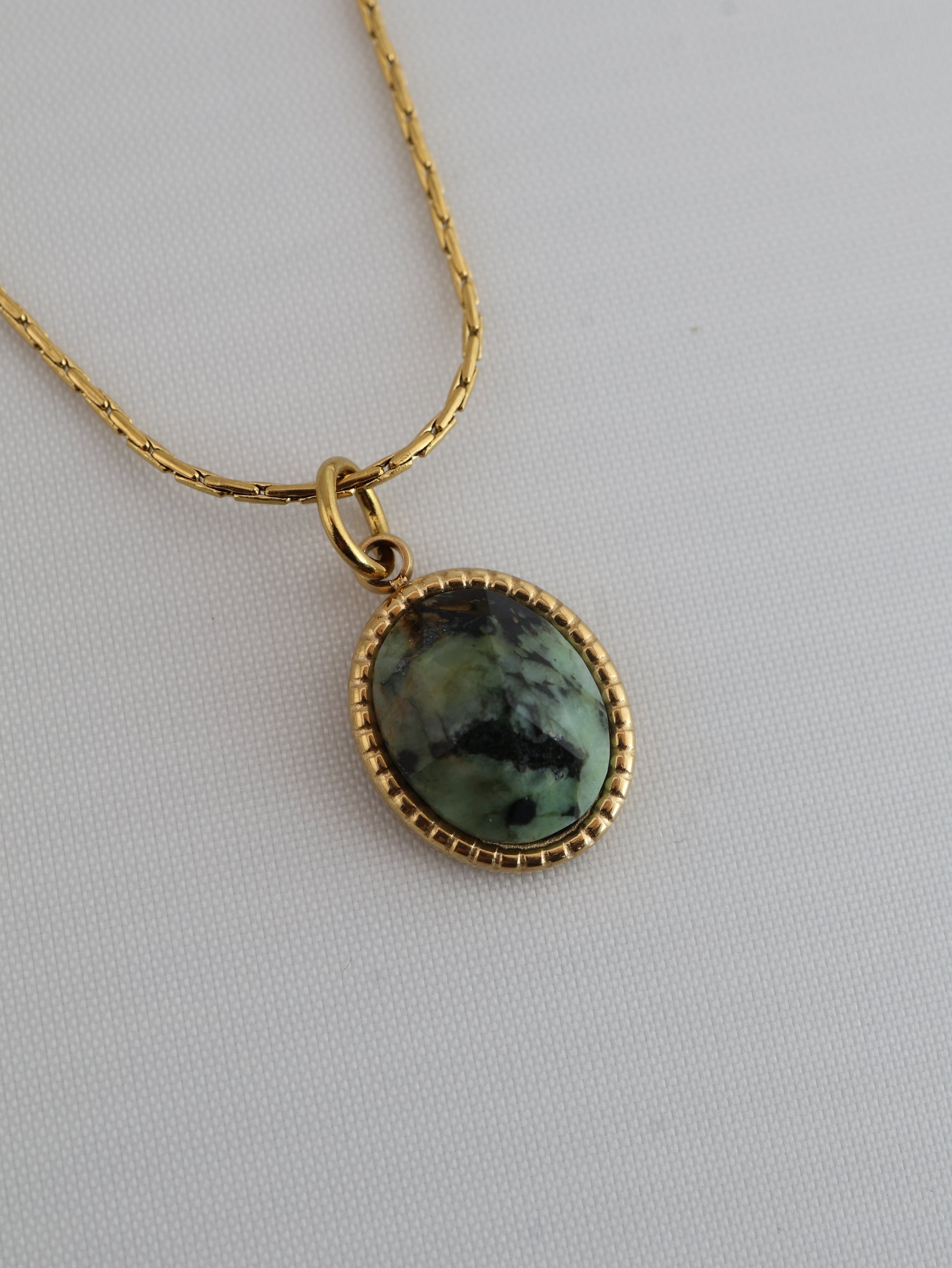 Portimao African Turquoise necklace — natural stone | NOEVAH