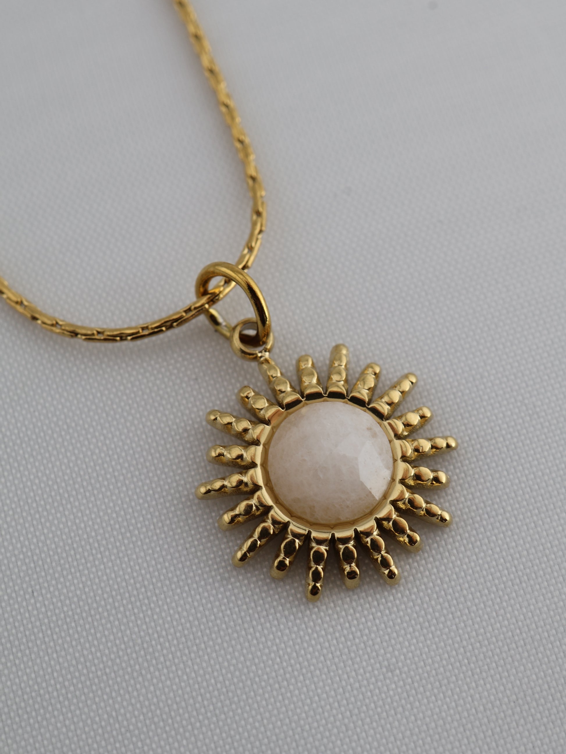 Samira White Jade necklace — natural stone | NOEVAH