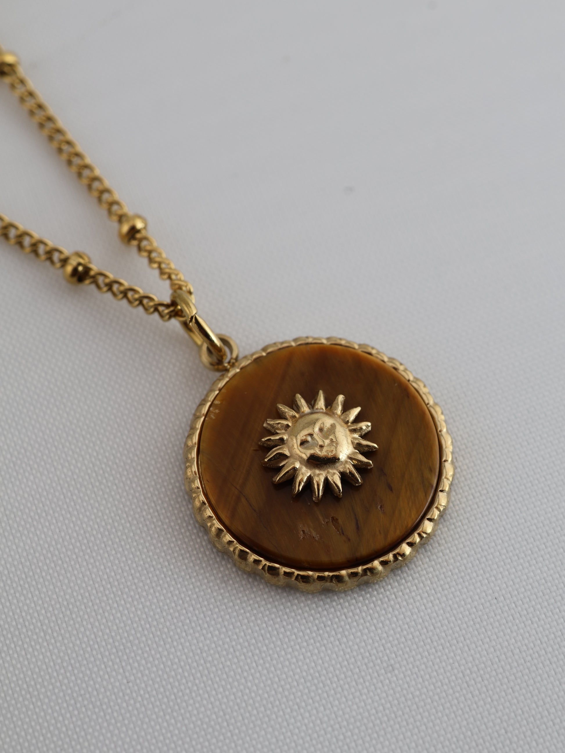 Malaga Tiger Eye necklace — natural stone | NOEVAH