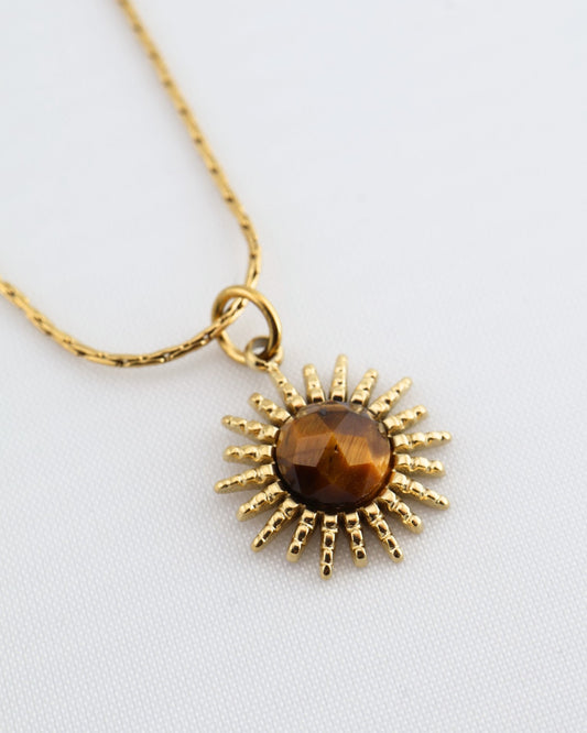 Samira Tiger Eye necklace — natural stone | NOEVAH