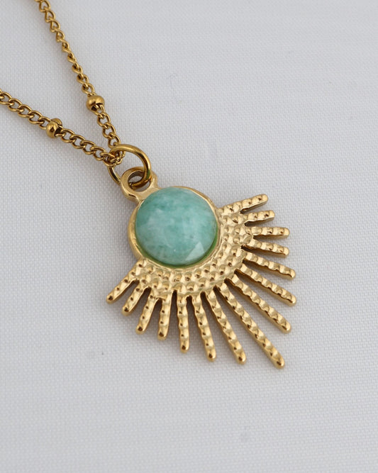 Mystic Amazonite necklace — natural stone | NOEVAH