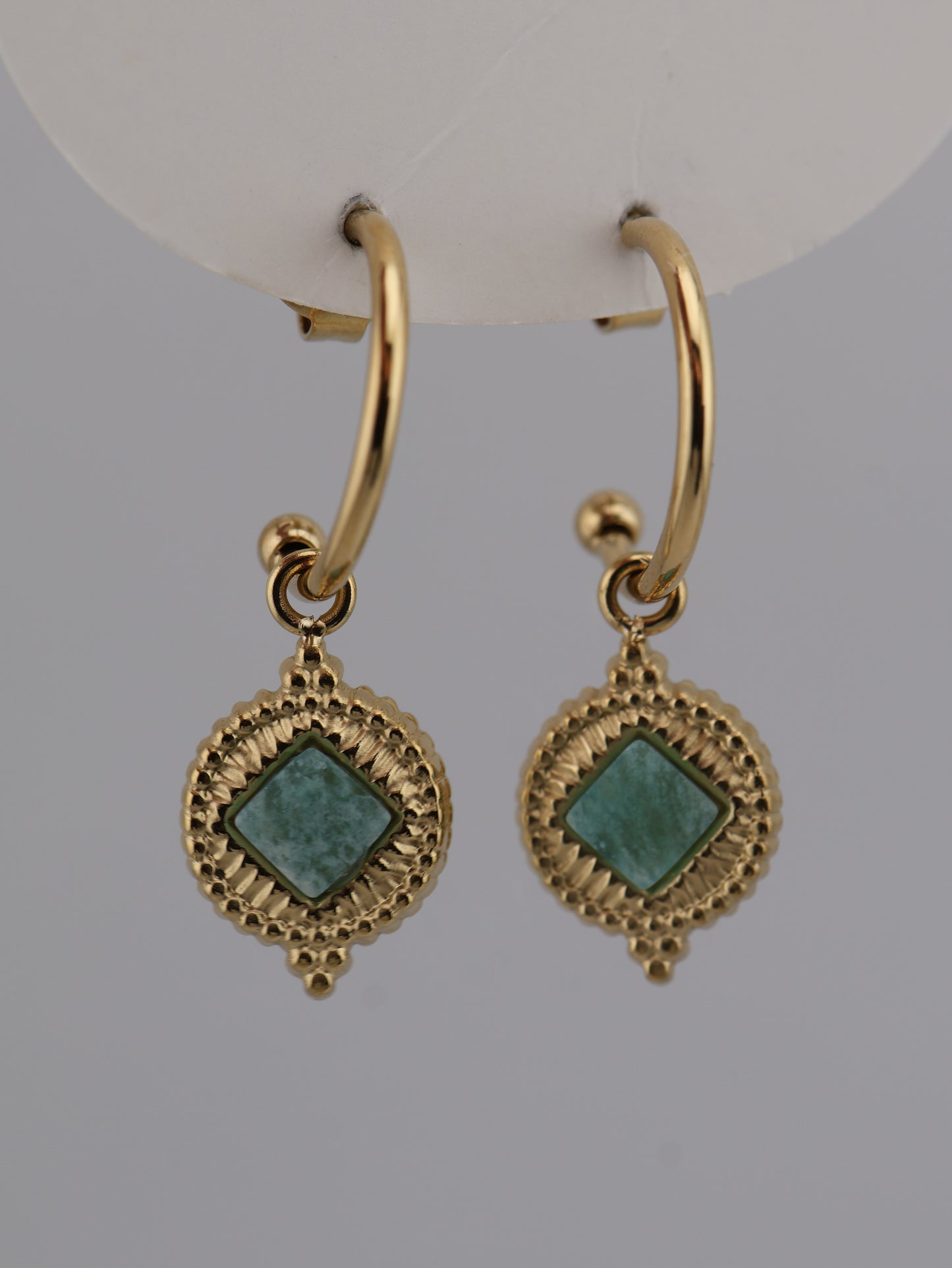 Boucles d'oreilles EIVISSA turquoise africaine NOEVAH