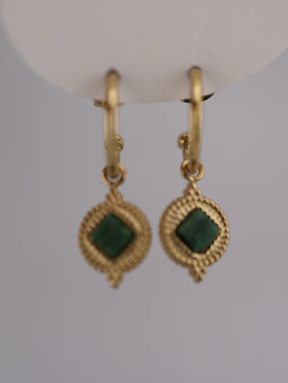 Boucles d'oreilles EIVISSA pierre naturelle NOEVAH