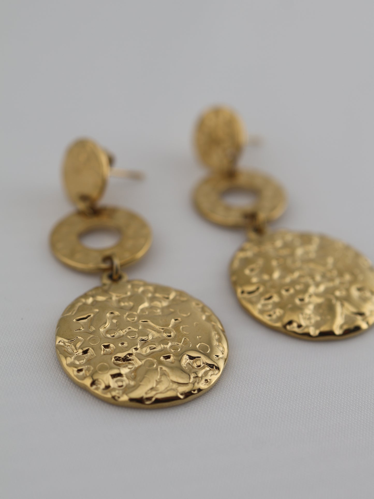 Boucles d'oreilles FLORIA NOEVAH - acier inoxydable plaqué or