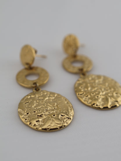 Boucles d'oreilles FLORIA NOEVAH - acier inoxydable plaqué or