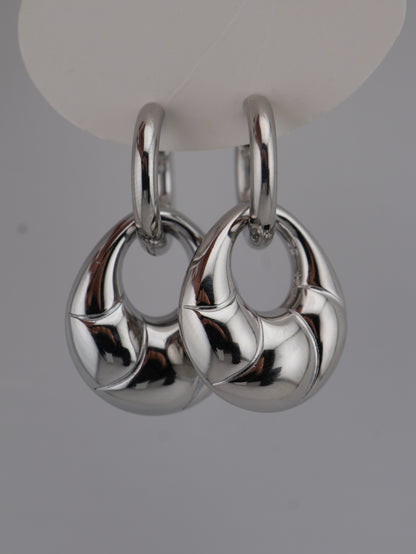 Boucles d'oreilles LYS NOEVAH - acier inoxydable plaqué or
