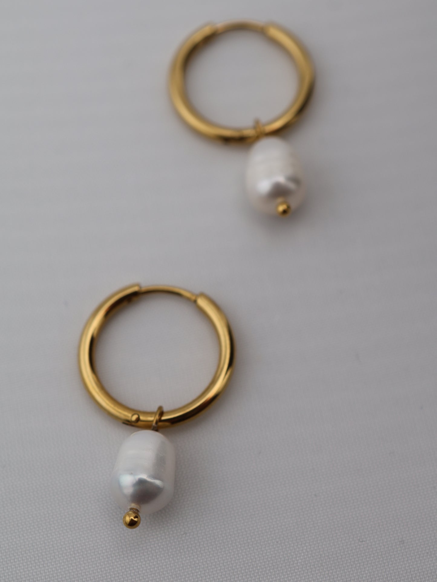 Boucles d'oreilles PERLA NOEVAH - acier inoxydable plaqué or