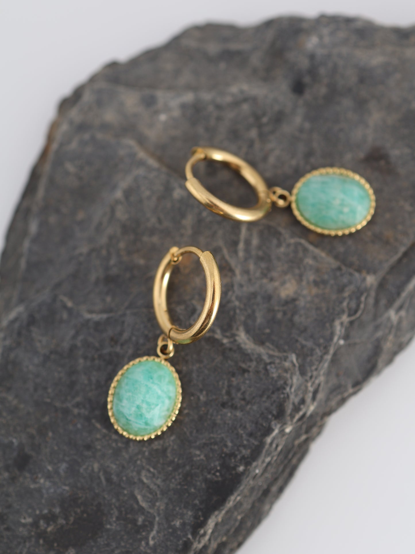 Portimao Amazonite earrings — natural stone | NOEVAH