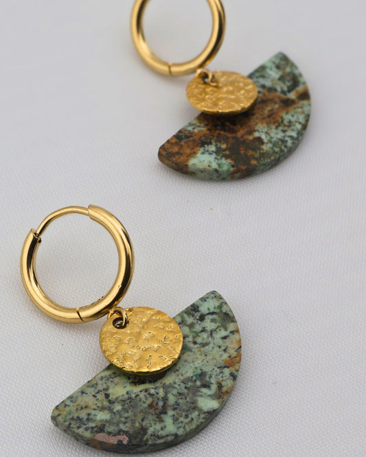 SAI African Turquoise earrings — natural stone | NOEVAH