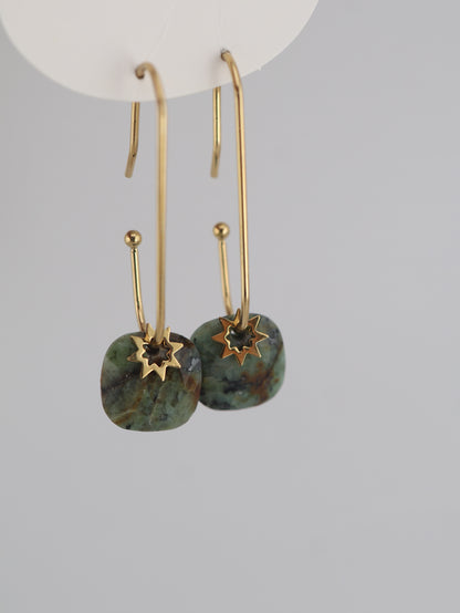 Boucles d'oreilles VIOLETTE African Turquoise NOEVAH