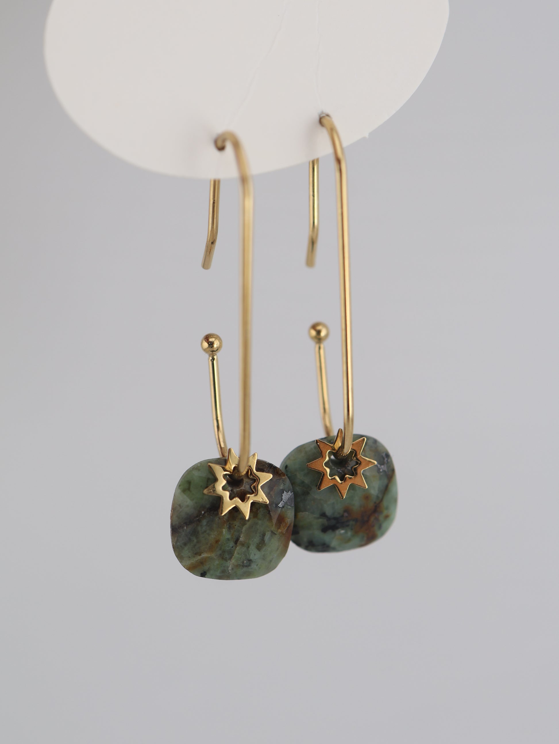 Boucles d'oreilles VIOLETTE pierre naturelle NOEVAH