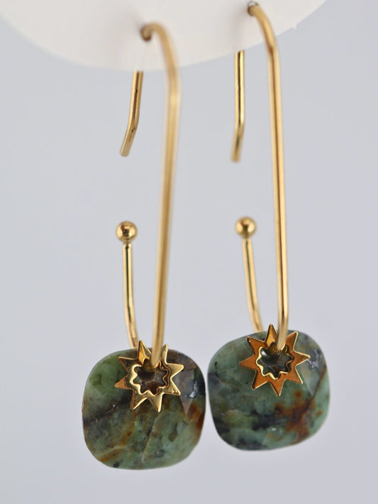 Sofia African Turquoise earrings — natural stone | NOEVAH